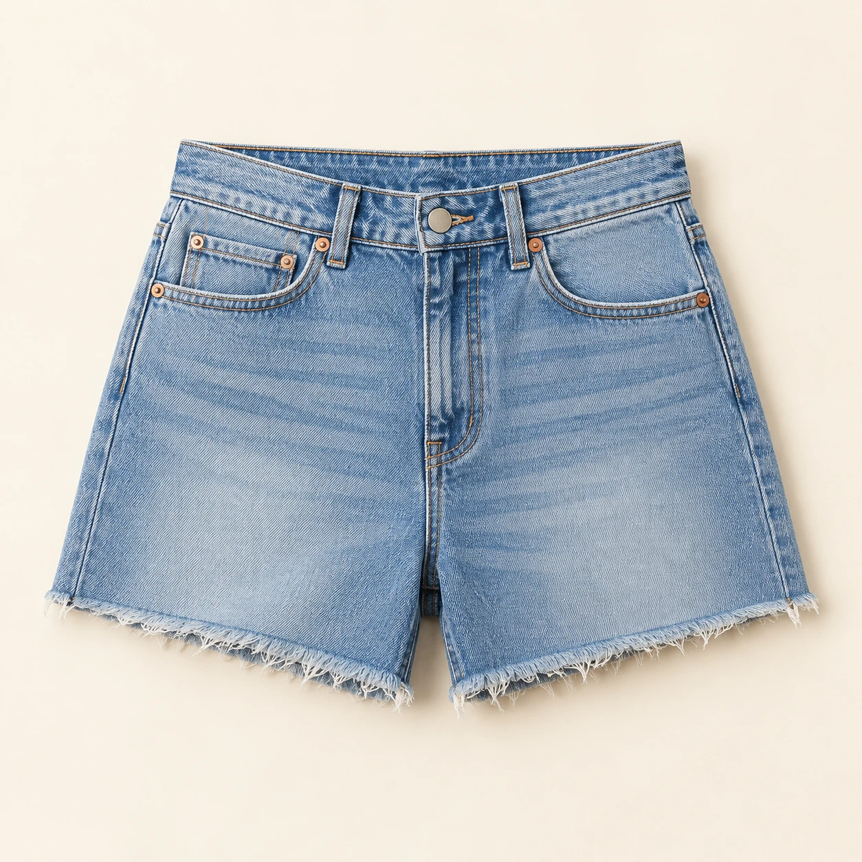 Solstice High-Rise Shorts, Light indigo, front view